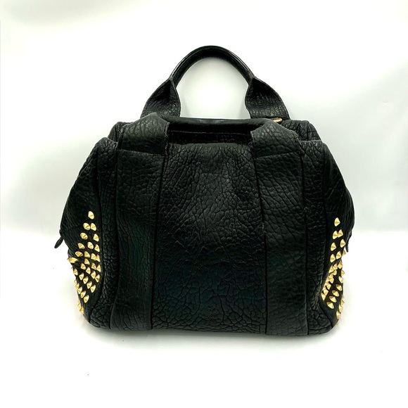 MCM Handbags - MCM Black Satchel with Gold Studs